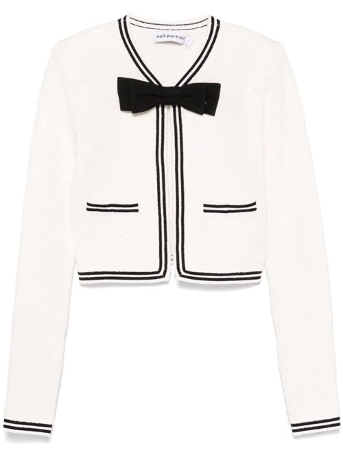 Jacquard Bow Jacket SELF PORTRAIT | RS25111CCREAM